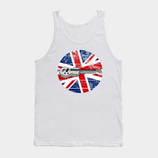 Lap Steel Guitar UK Flag Slide Guitarist British Musician Tank Top